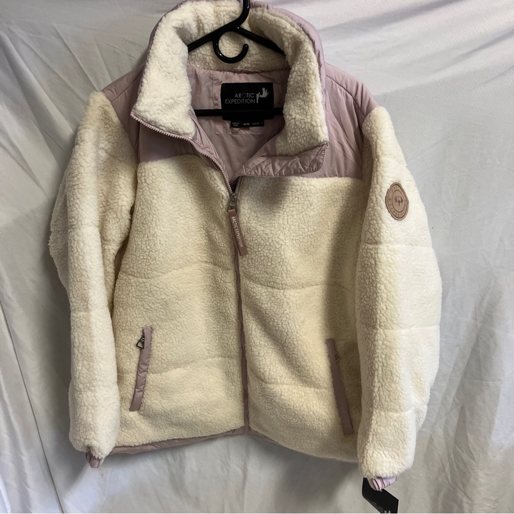 Artic Expedition Berber Puffer Coat - Violet Ice (M) A546050